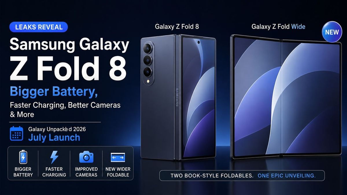 Samsung Galaxy Z Fold 8 Ultra foldable smartphone with premium design and large display