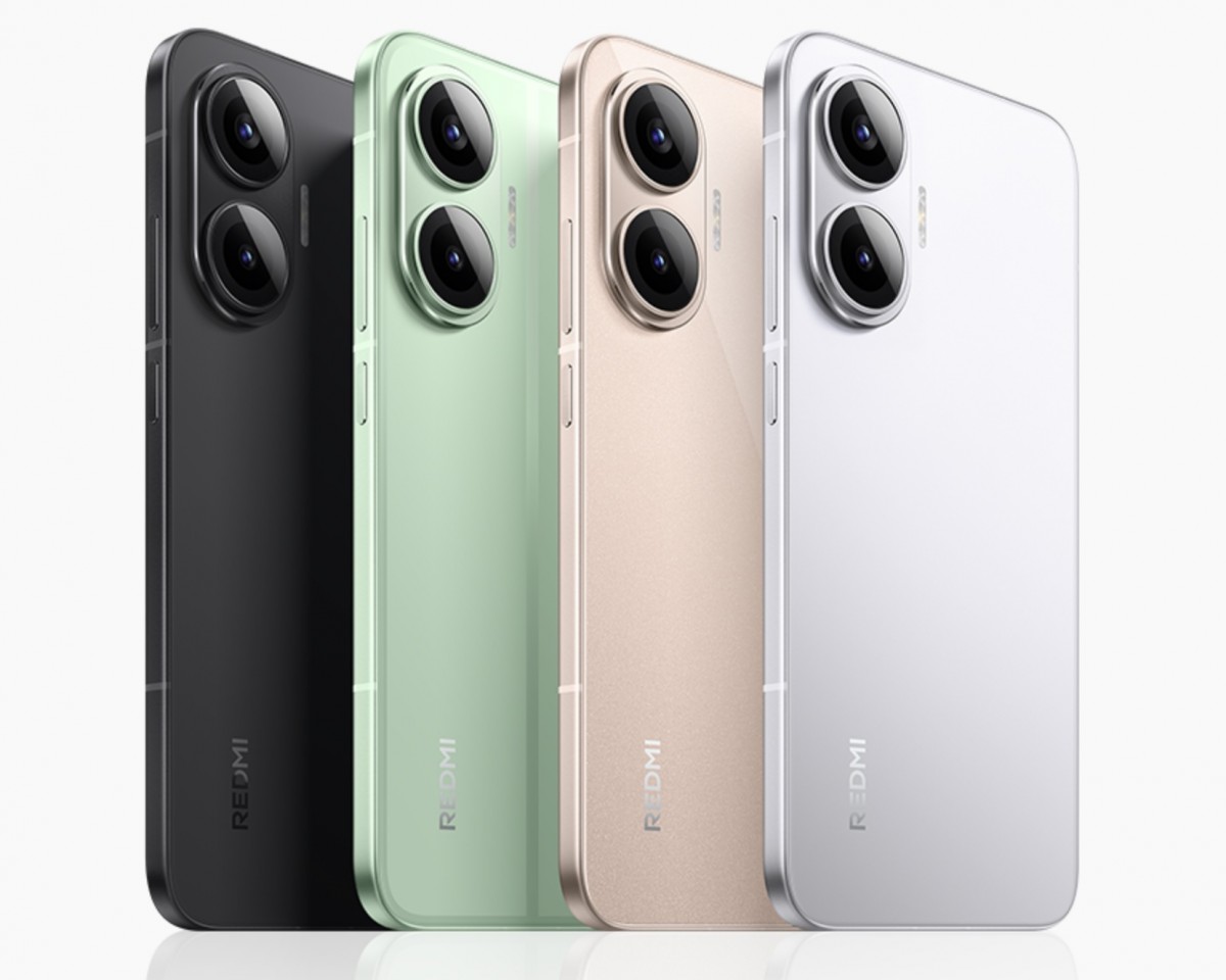 Redmi Turbo 5 smartphone with MediaTek Dimensity 8500 Ultra processor, AMOLED display, 7,560mAh battery, and dual rear cameras.