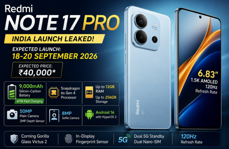 Redmi Note 17 Pro India Launch Date Leaked: Expected Specs, Price, Battery and More